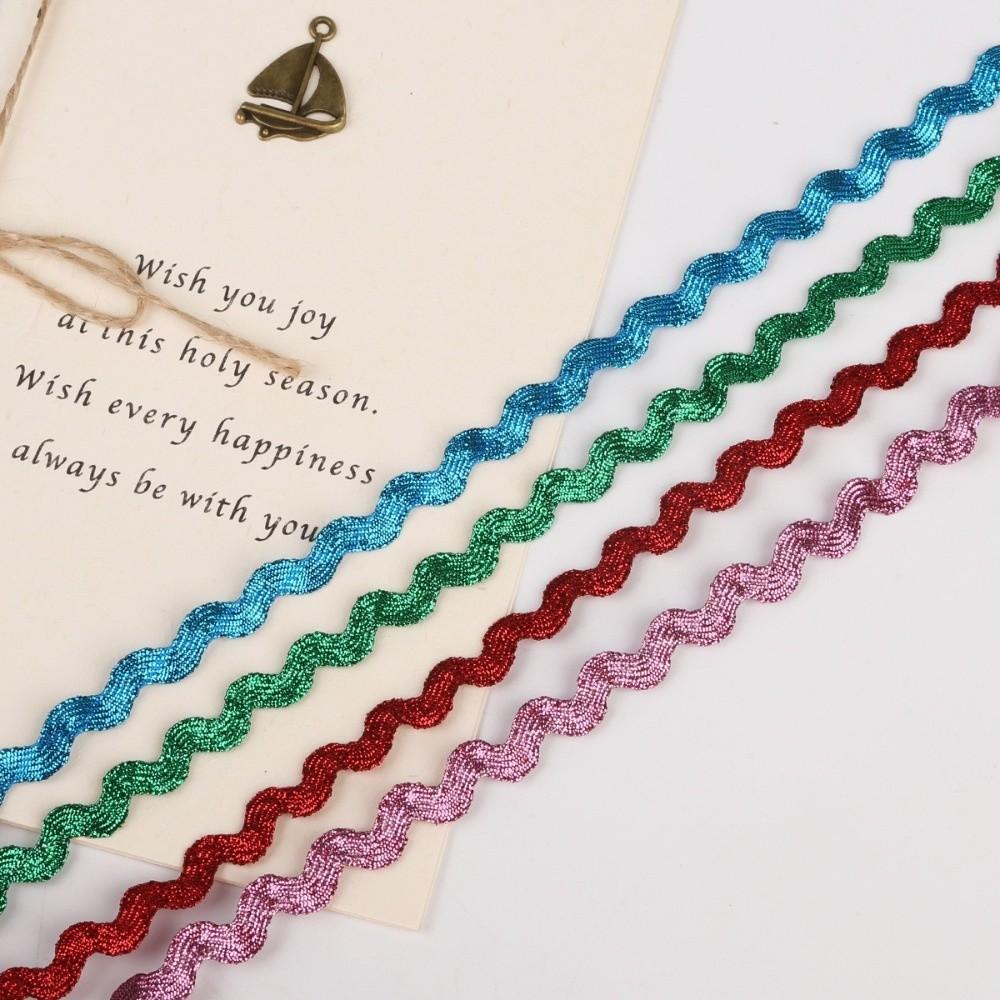 15Yards 8mm Width Wavy Design Ric Rac Ribbon Decorative Craft Ribbon For Christmas Decor