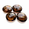 Smoky Quartz Round Checkerboard Cabochon Gemstone | AAA Calibrated Loose Stone for Fine Jewelry