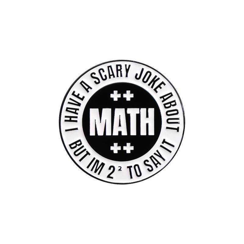 Academic Math Creative Series Cartoon Brooches Unique Metal Pins For Gifts Students