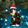 Acrylic Black Cat Christmas Tree Pendant Cute Christmas Tree Decoration Ornament   Christmas