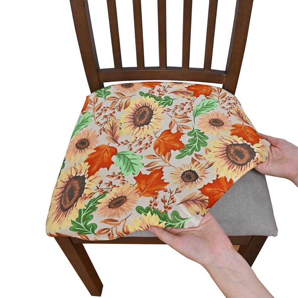 4Pcs Universal Stretch Chair Seat Cover Removable Dirt-resistant Chair Slipcover  Home