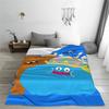 D-Dragon Quest Slime Blanket  Super Warm Comfortable Plush Throw Blanket For Girls Boys Bedroom Flannel Bedspread Bed Cover