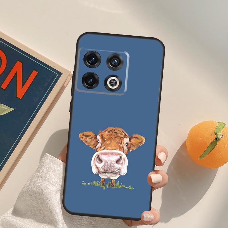 Cute Highland Cow Case For OnePlus 13T 10T 10R 12R 13R 15 13 12 11 10 9 Pro Nord CE 5 2 3 4 Lite N20 N30 Cover