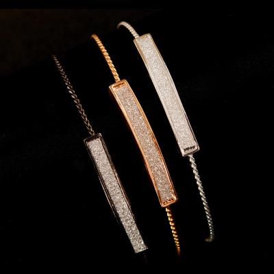 Fashion Simple Shiny Chain Bracelet for Women Minimalist Adjustable Charm Bracelet Wedding Party Jewelry Girl Gift