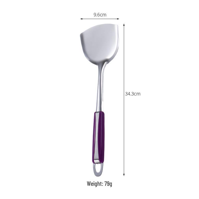 

Набор кухонных принадлежностей из нержавеющей стали из 8 предметов: Лопатки для готовки и жарки, ложки для супа и риса, дуршлаг.