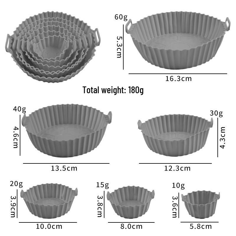 Silicone Baking Pan - High Heat Resistant, Easy to Clean, Round Mold for Air Fryers
