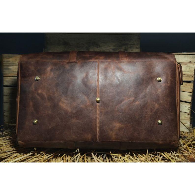 Leather Duffel Bag Full Grain Leather Weekender Bag Handmade Large Weekend Travel Vacation Holidays Bag Best Men Gift Groomsmen