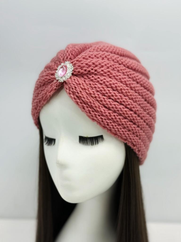 Autumn and winter women's wool hat knitted hat shows a small face Xinjiang hat Arabian hat fashionable warm and breathable