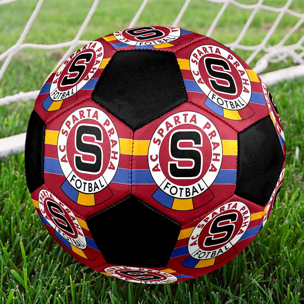 AC Sparta Praha Soccer Ball Size 5 Colorful Machine Stitched PVC Competition Ready Durable High-Bounce