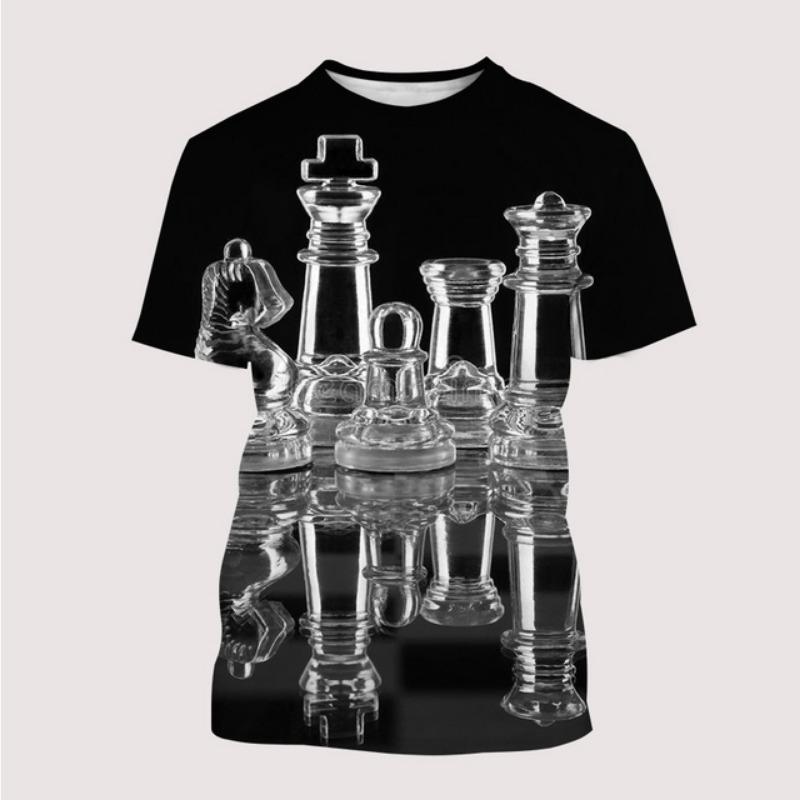 New Chess Board 3D Print T Shirt Child Fashion Oversized T-Shirts Kids Boy Girl Short Sleeve Tops Tees Tshirt Children Clothing