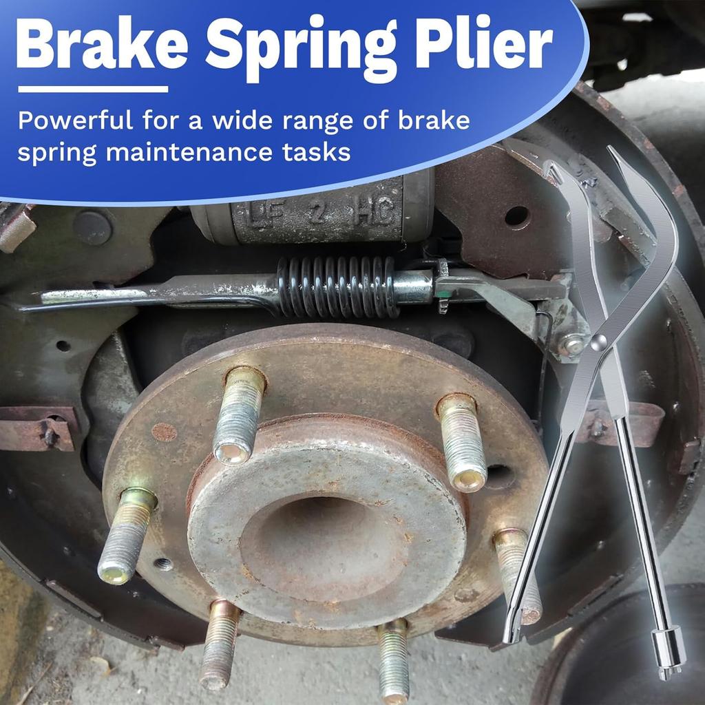 Brake Spring Pliers, Drum Brake Adjusting Tools, Shoe Return Spring Tall & Remove Brake Tools, Double Ended Brake Pistonremoval Pliers, Drum Brake
