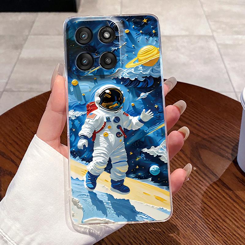 Jelly Casing For Motorola Moto G Stylus 5G 2025/Moto Edge 60 Stylus Funda Clear Silicone Soft TPU Cover Cute Cat Protective Case