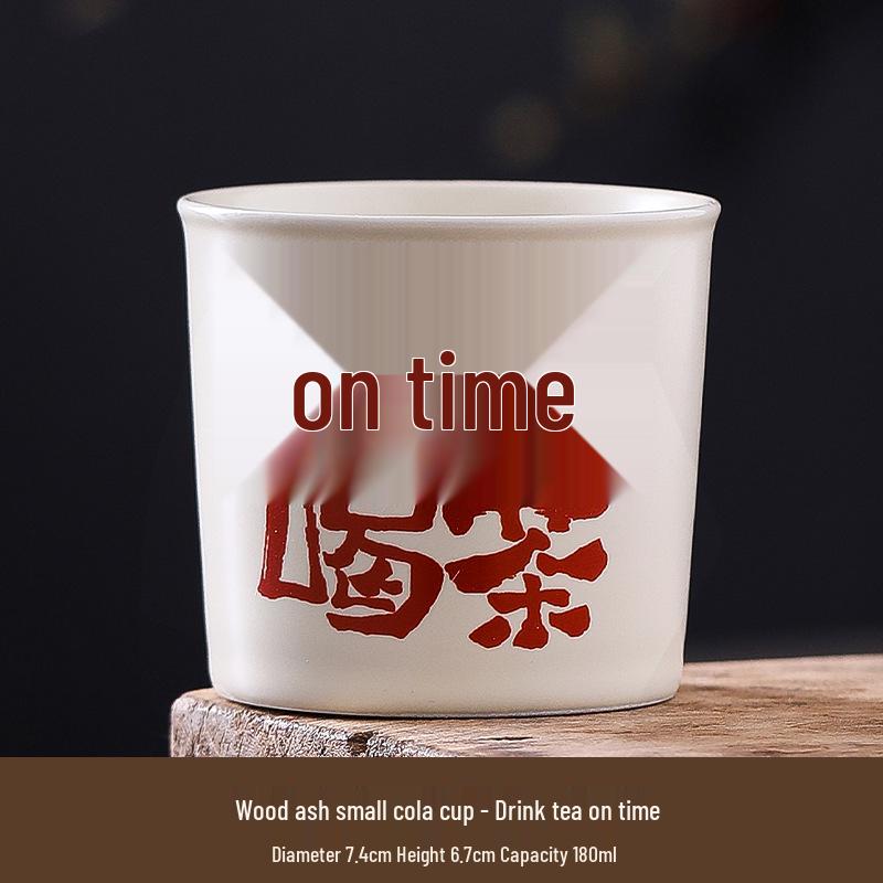 Cross-Border Ceramic Ash Ink Wash Landscape Tea Cup - Custom Logo
