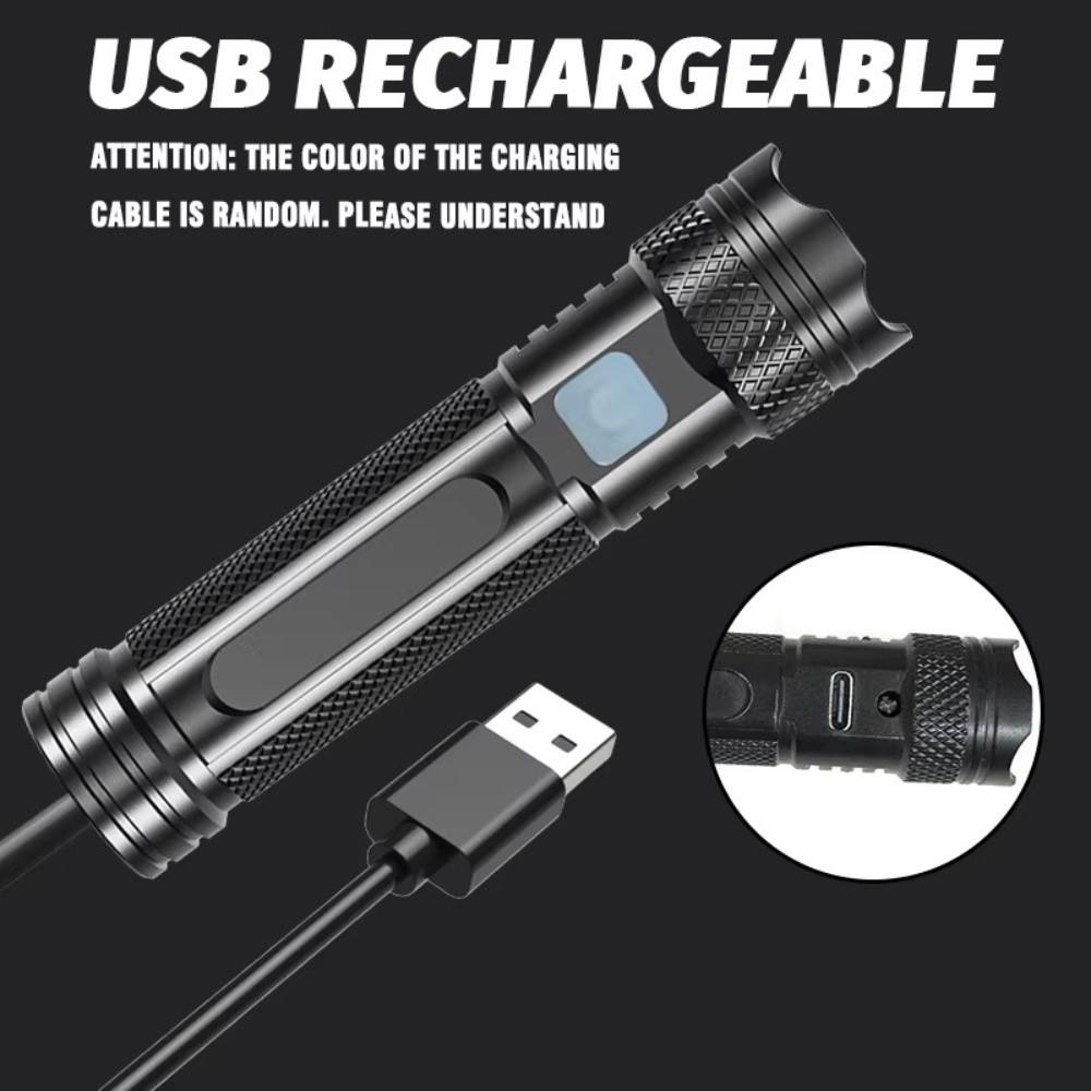 365nm UV Flashlight USB- C Rechargeable Life-grade Waterproof Ultraviolet Torch Light Handheld Mini 365nm Purple Light Wick