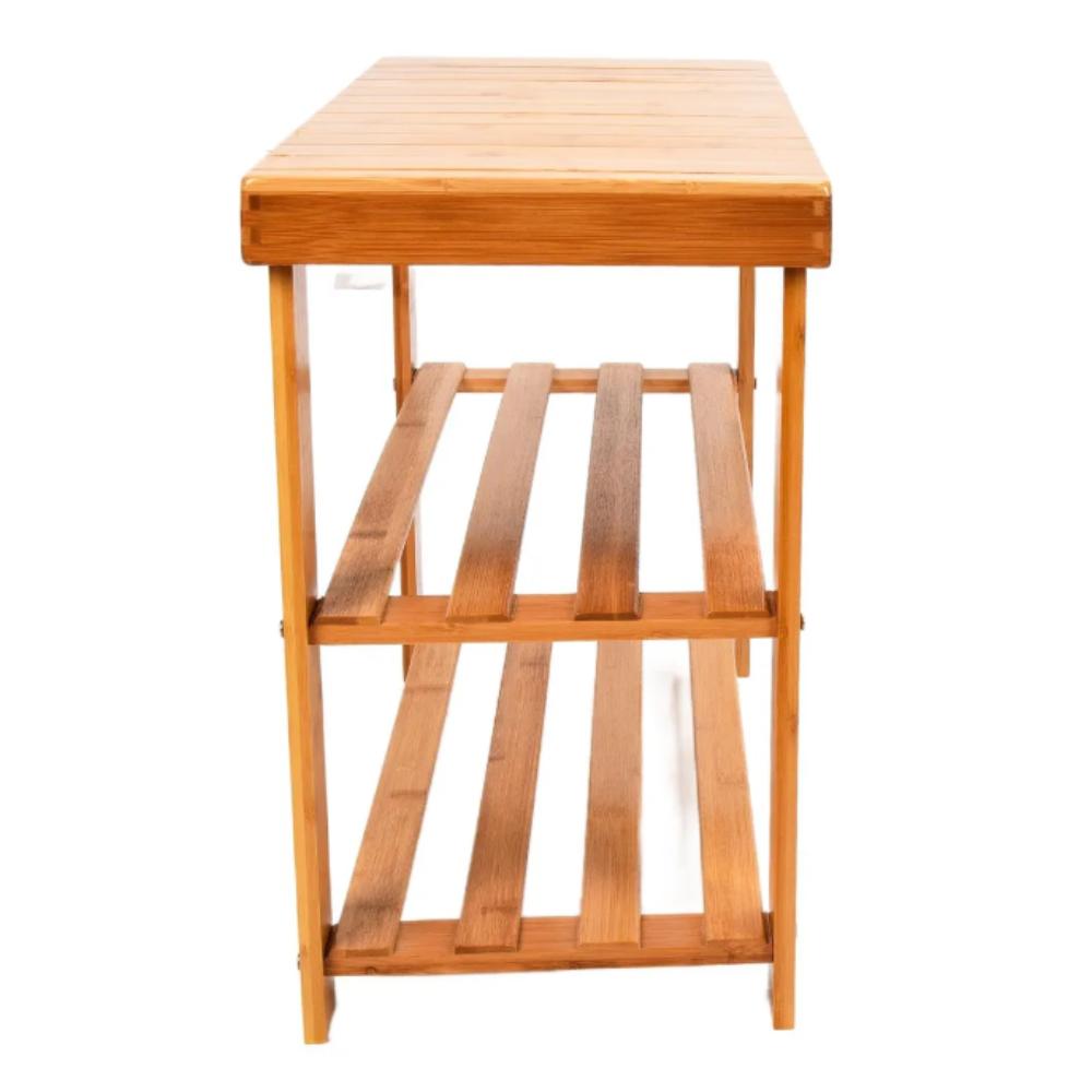 Bamboo Shelf, Standing Shoe Rack, 3-shelf Cabinet, Bathroom, Hall