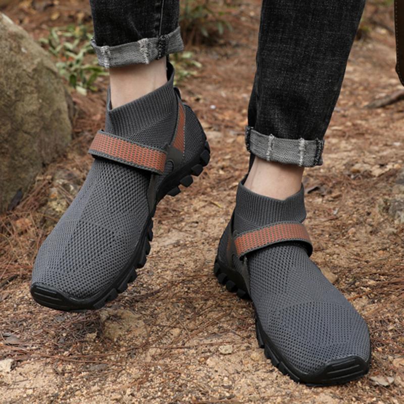 Fashion Men Hiking Shoes Mountain Desert Climbing Shoes High Quality Sneakers Platform Outdoor High Top Shoes Breathable Trekking Boots
