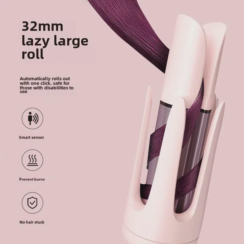 New Double Groove Wave Automatic Curling Iron - Negative Ion Technology for Hair Care, Prevents Damage.