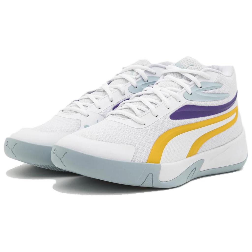Puma Court Pro Lakers Unisex Sneakers White Yellow-Sizzle Team-Violet 310829-05