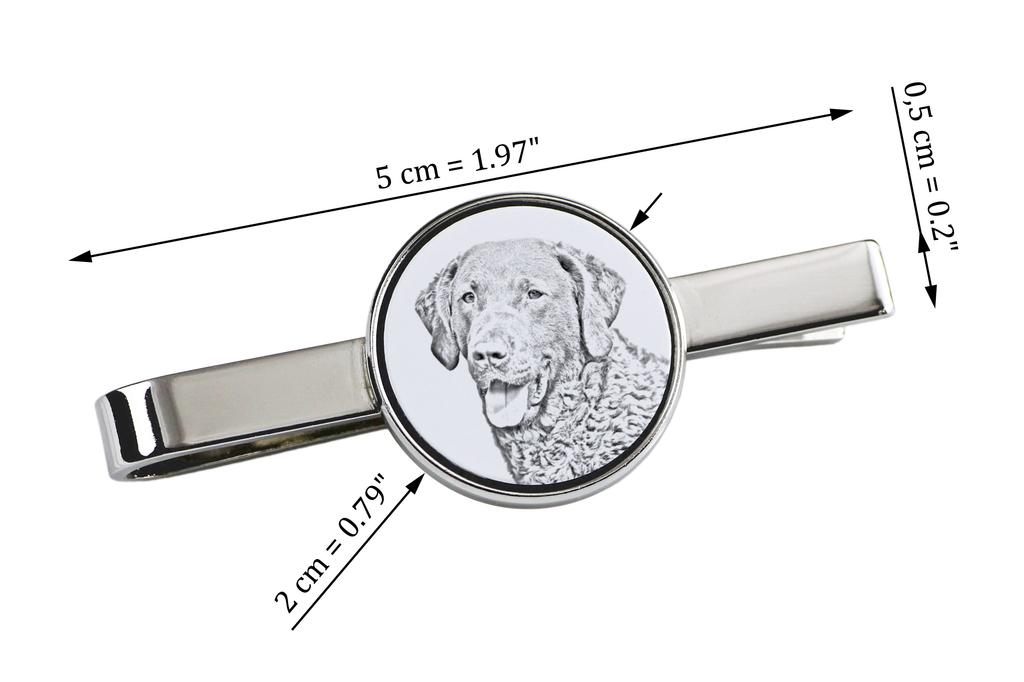 Retriever de la Bahía de Chesapeake, Chessie - gemelo de corbata con un perro, gemelo de corbata personalizado, un regalo único para un hombre de la marca Art-Dog