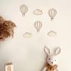 Ins Wooden Hot Air Balloon Cloud Star Set Wall Stickers Home Decoration Holiday Decoration Wall Crafts