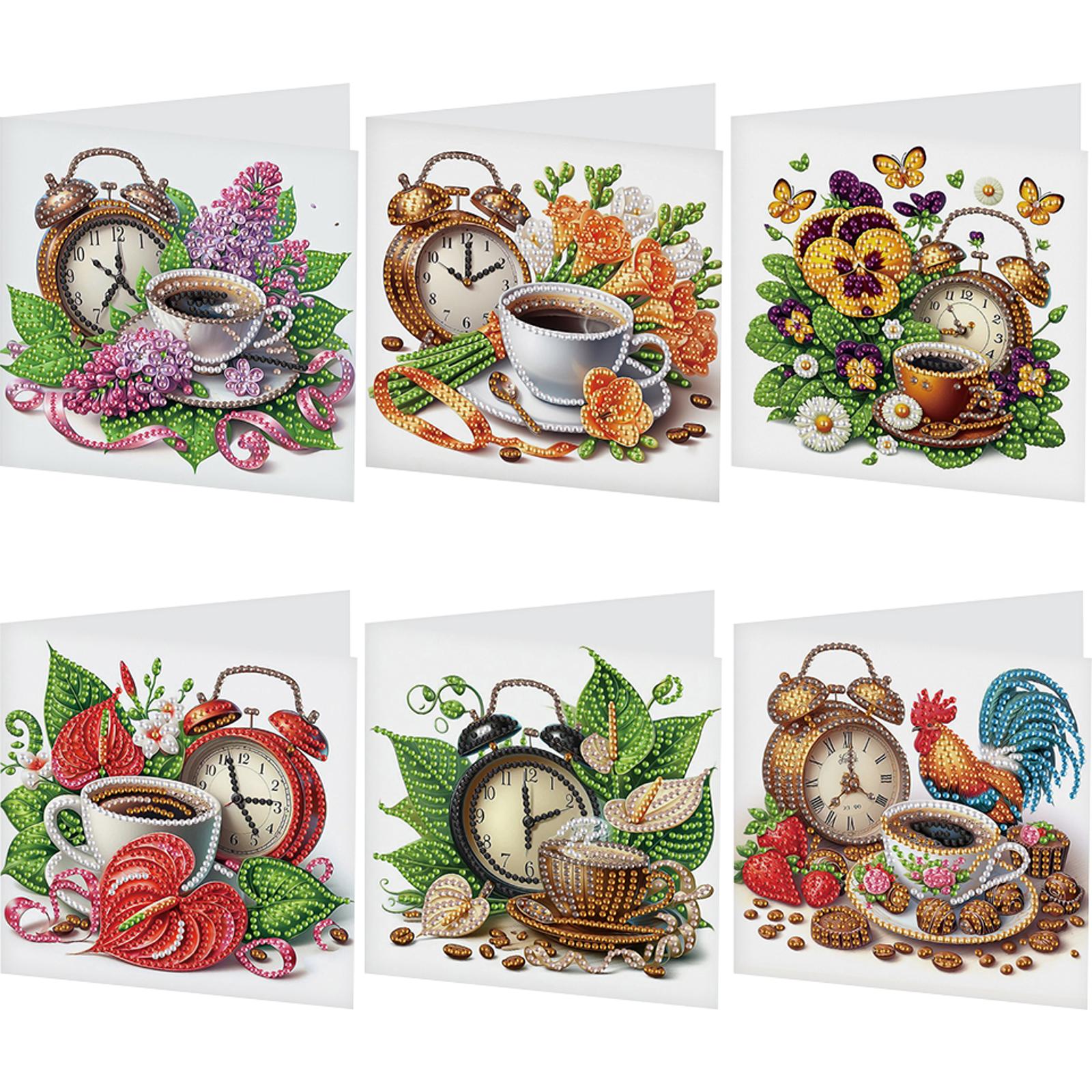 

6Pcs Funny Donkey DIY Diamond Painting Card Rhinestone Painting Card Kit Diamond Painting Greeting Card for Holiday Party Favors