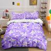 Floral Purple Three-Piece Bedding Set Exquisite three-piece bedding set gift for kids and adults