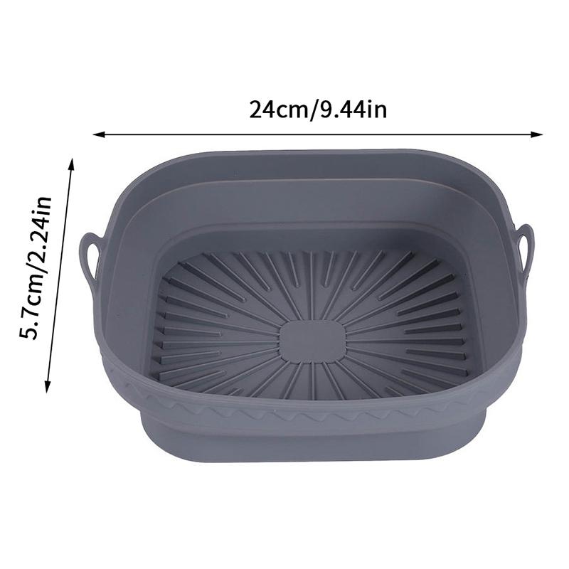Foldable Air Fryer Silicone Mould Reusable Air Fryer Basket Food Safe Non Stick Air-Fryer Kitchen Accessorie Cooking Tool