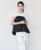 Alkialka Smocked Dot Skirt (Black)