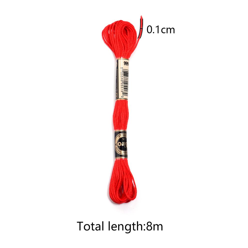 6pcs/lot Colorful Cross Stitch Threads Polyester Embroidery Threads DIY Hand Sewing Knitting Embroidery Supplies Accessories