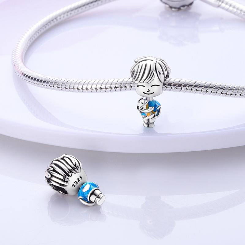 925 Silber Charm Perlen für Armband Halskette Damenschmuck Geschenk Passend Original Junge Mädchen Mutter Anhänger