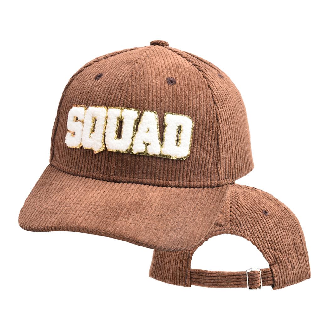 New Unisex Squad Bride Corduroy Baseball Caps Outdoor Adjustable Trucker Cap Hip Hop Snapback Dad Hat for Women Casual Sun Hats