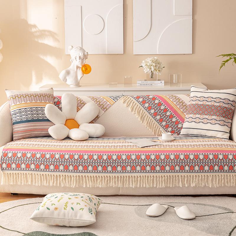 Modern Simple Wind  New Four-Season Universal Combination Sofa One-Piece Geometric Sofa Cushion Cover Towel