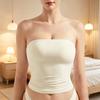 Damen Top Trägerlos Schulterfrei Bandeau Tube Top Einfarbige Elastisches Gewebe Taillenformende Tops Tägliche Kleidung