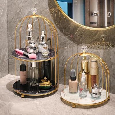 Birdcage Cosmetic Storage Rack Desktop Box Toilet Lipstick Skin Care Display Stand Creative Bathroom Shelf