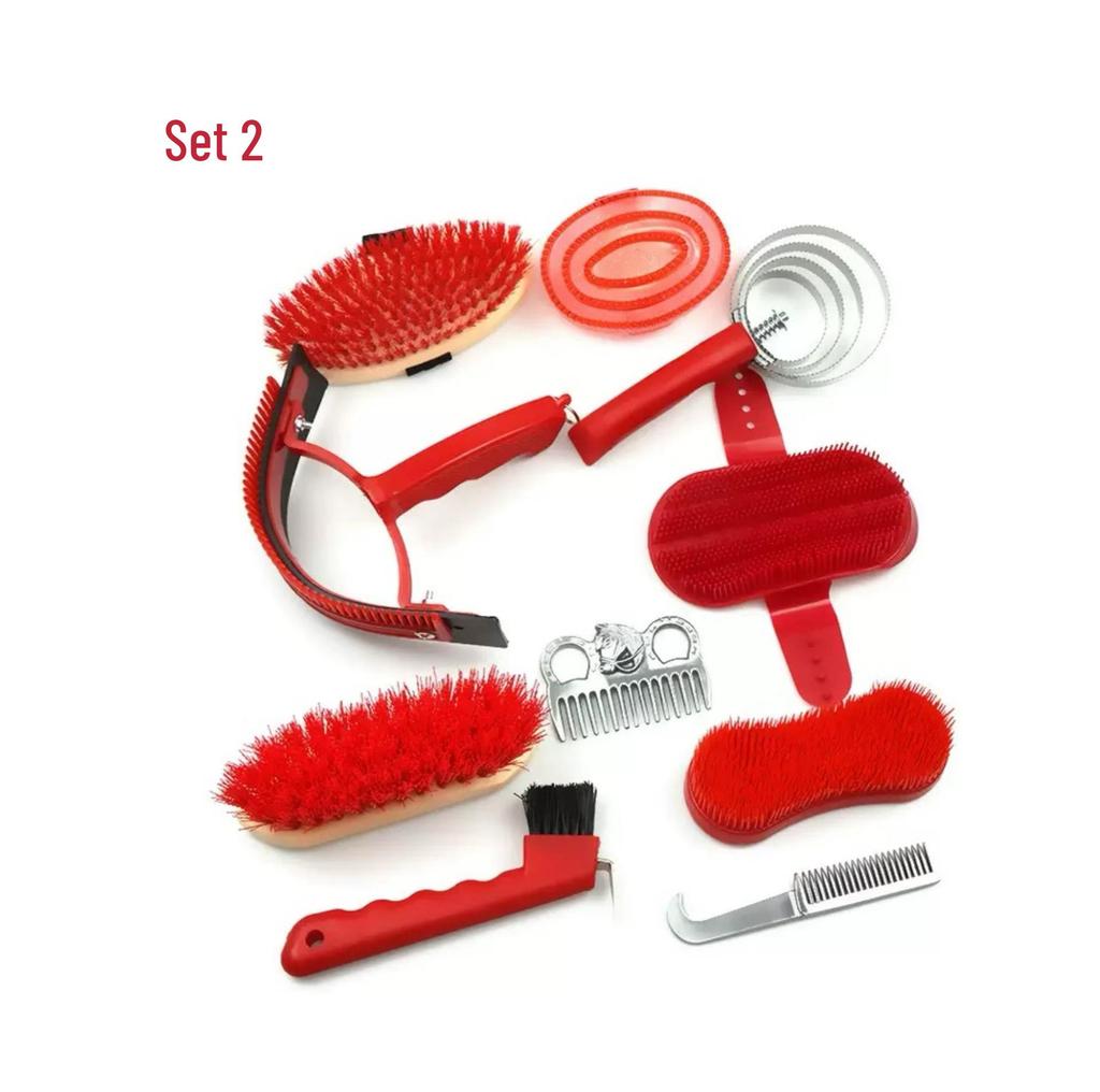 Equestrian Grooming Kit: Horse Wash, Trimming, and Cleaning Brushes