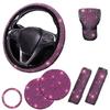 Rhinestone Bling Car Interior Accessories Set Steering Wheel Protective Case  Car Protection
