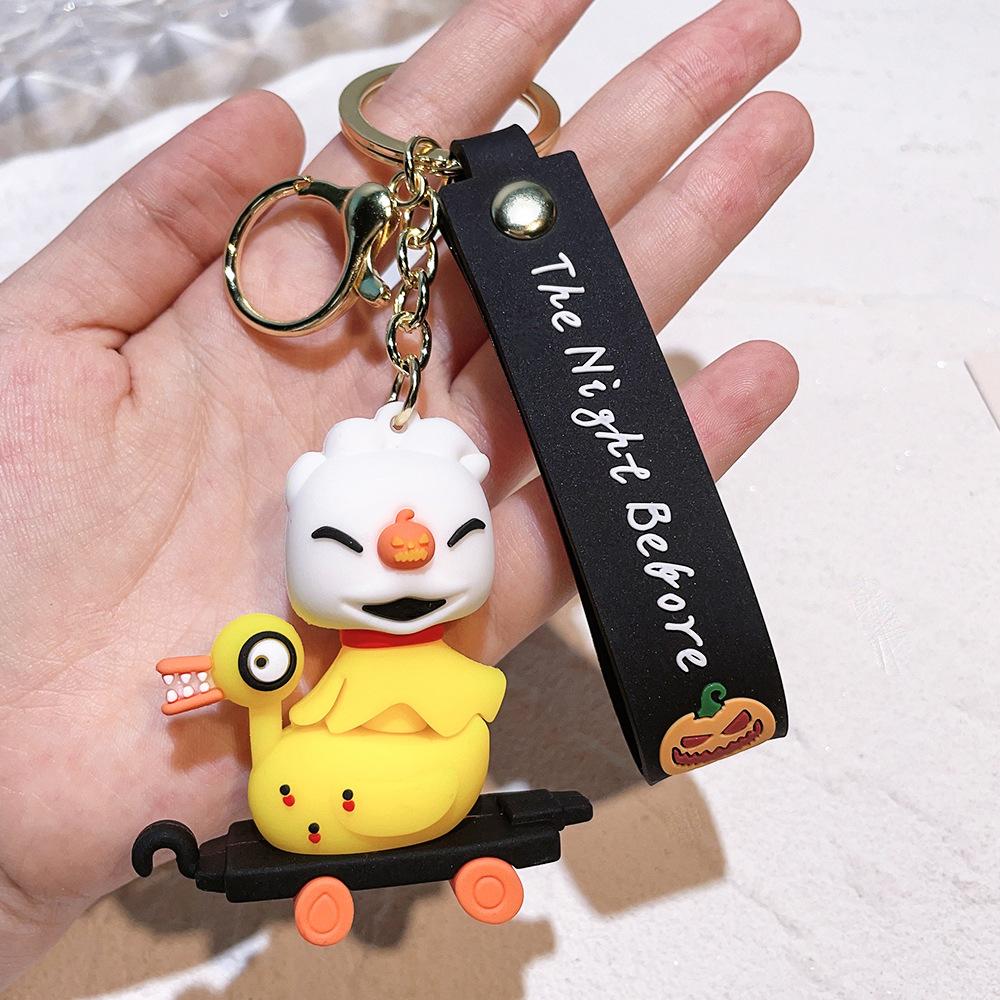 

New The Nightmare Before Christmas Keychain Bag Pendant Jack Skellington Sally Action Figures Keyring