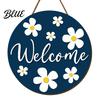 Decorative Wood Sign for Porch Wooden Daisy Welcome Front Door Rustic Farmhouse Hanging Wall Decor Floral Art with Hemp Rope Plaque Home Entrance