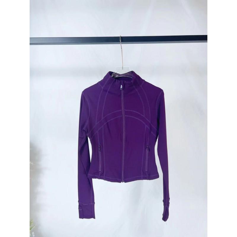 Womens Slim Fit Short Jacket Gold Zipper Yoga Fitness Activewear