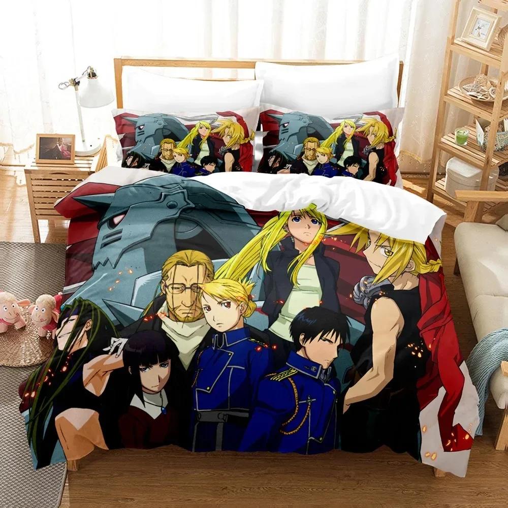 3D FULLMETAL ALCHEMIST Bedding Sets Duvet Cover Set With Pillowcase Twin Full Queen King Bedclothes Bed Linen Home Textile