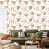 Joyful Wild Animals Wallpaper for Living Room and Bedroom 50x1000