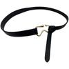 Elegant Korean Style Black Faux Leather Belt For Women With Knot Detail Perfect For Dresses And Coats