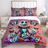 3pcs Butterfly Pumpkin Jack Halloween Theme Bedding Set - Includes 1 Quilt Cover and 2 Pillowcases, Comfortable Bedding with Stylish Design for B