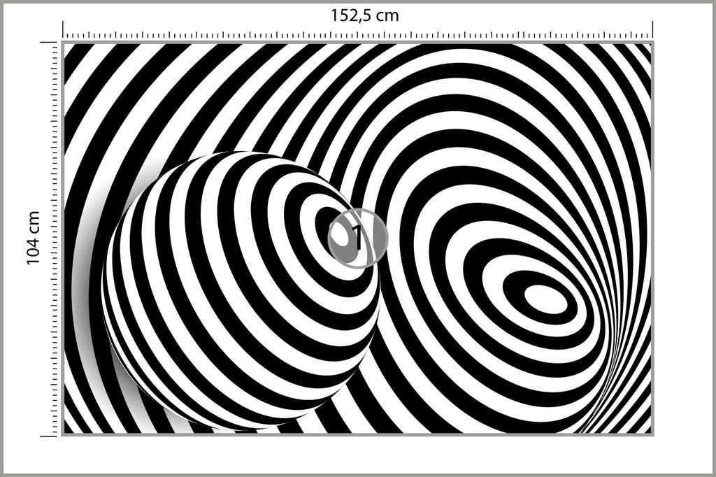 Photomural Ball 3D Smooth Vinyl 152.5x104
