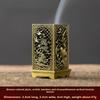 Quadratischer vertikaler Weihrauchbrenner, kleiner Weihrauchhalter aus Xiangyun-Legierung, Aromatherapie für den Innenbereich, Heimdekoration, chinesische Pflaumen-Weihrauchbrenner