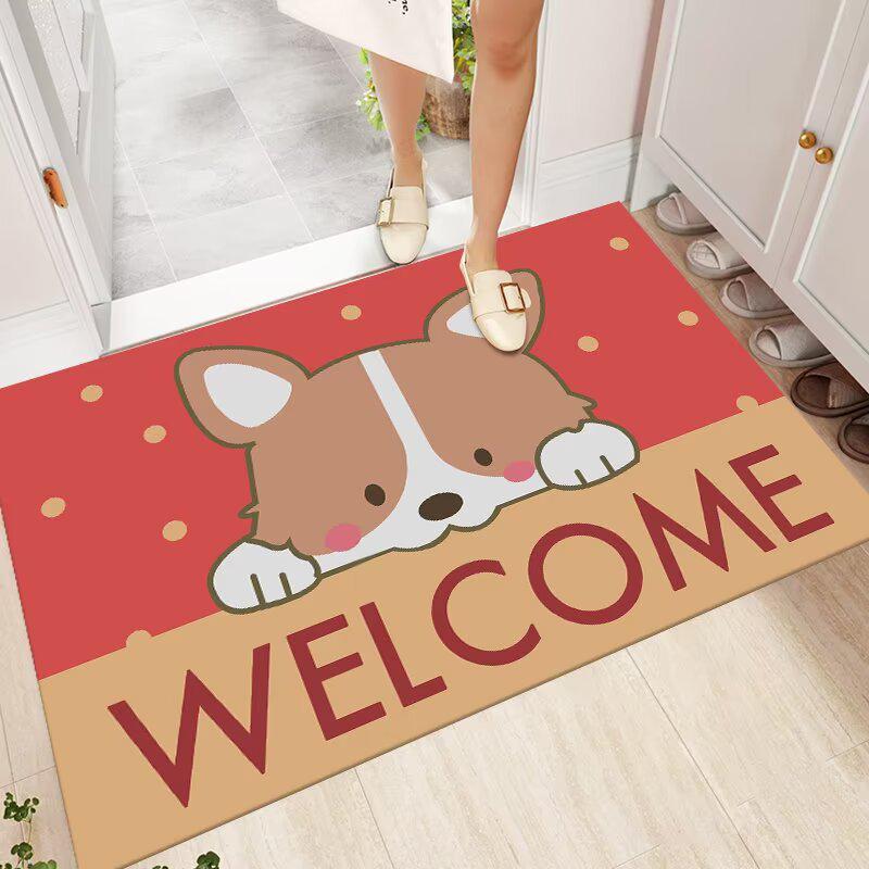 Non-Slip Cartoon Door Mat: Absorbent Entryway, Bedroom, and Bathroom Rug