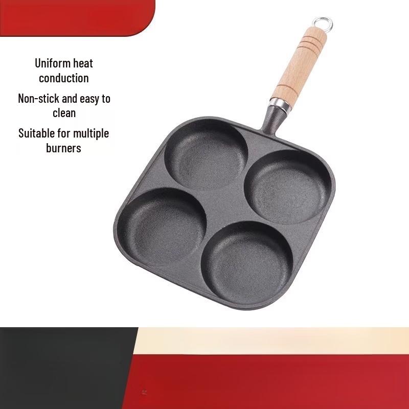 Cast Iron 4-Hole Egg Frying Pan