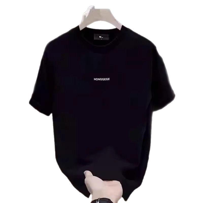 Trendy Brand Short-Sleeved Pure Cotton Men'S Printed T-Shirt Trendy Men'S And Women'S Versatile Round Neck T-Shirt Men'S