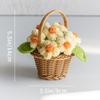 Vaso Fiori Uncinetto Carino Fatto a Mano Fiori Artificiali Creativi Fiori Lavorati a Maglia Conservati Decorazioni Ornamenti da Scrivania per Ufficio