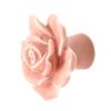 Ceramic Rose Door Knob Drawer Cupboard Wardrobe Furniture Pull Handle Hardware (Pink)